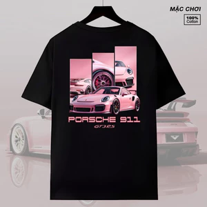 Áo Thun Posche 911 Unisex Form Rộng Chất Vải Cotton Dày Dặn - Mềm Mịn - Không Xù Lông NewSs2025