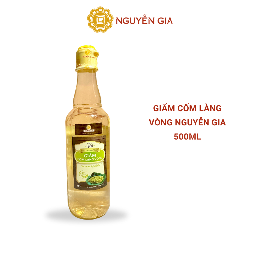 Giấm Cốm Làng Vòng Đặc Sản Hà Nội lên men tự nhiên Nguyễn Gia 500ml / 1L  NGG011