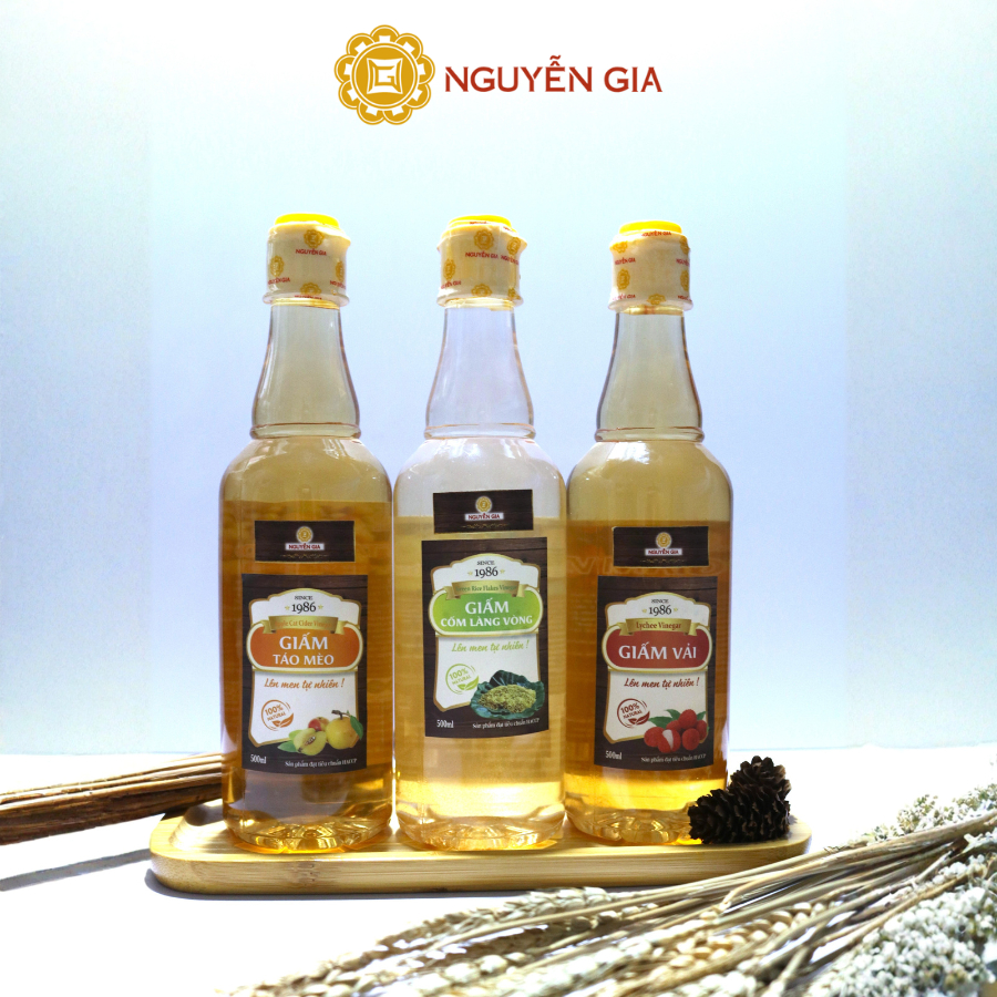 Giấm Cốm Làng Vòng Đặc Sản Hà Nội lên men tự nhiên Nguyễn Gia 500ml / 1L  NGG011