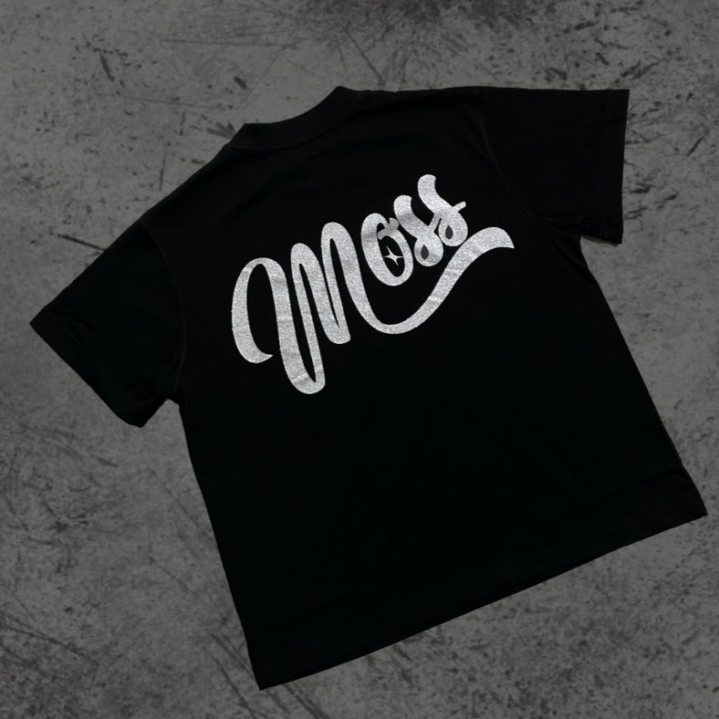 ÁO THUN BOXY KIM TUYẾN 260GSM - "BLING MOSS LOGO·" -  BOXY FORM -  COTTON 100% 260GSM PREMIUM MOSS.STU