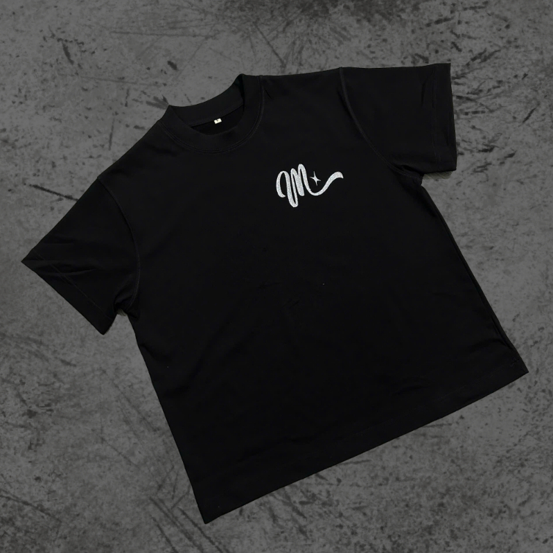 ÁO THUN BOXY KIM TUYẾN 260GSM - "BLING MOSS LOGO·" -  BOXY FORM -  COTTON 100% 260GSM PREMIUM MOSS.STU
