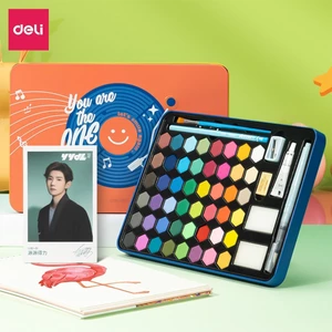Màu Nước Deli Cao Cấp – Dạng Nén Nhiều Màu, Dễ Hòa Tan, Kèm Bộ Dụng Cụ Vẽ Cho Người Mới & Học Sinh