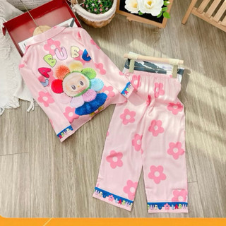 [ 6KG - 48KG ] Bộ Đồ Ngủ Pijama Dài Tay Cho Bé Chất Vải Lụa Siêu Cao Cấp