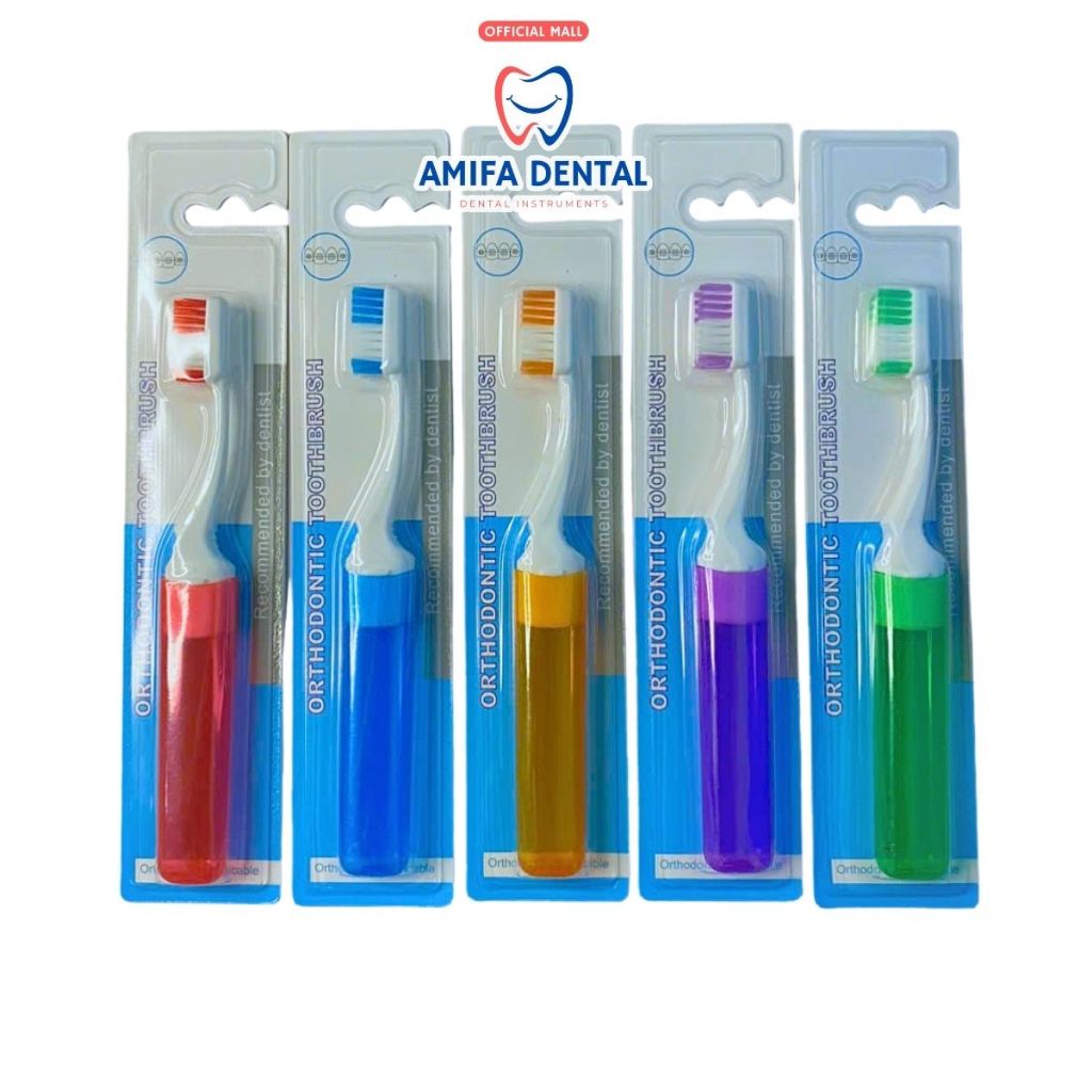 Bàn Chải Chỉnh Nha Gấp Gọn, Lông Chải Chữ V Dành Cho Răng Niềng - Tiện Lợi, Vệ Sinh, Chuẩn Nha Khoa