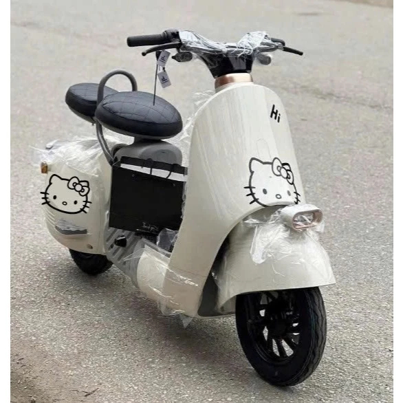 Tem dán Hello Kitty xe điện hot trend I Decal in trên nilon không ảnh ...