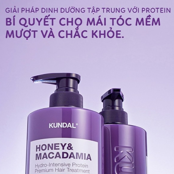 Dầu xả phục hồi tóc hư tổn KUNDAL HONEY & MACADAMIA TREATMENT 500ml | DAMDAVN