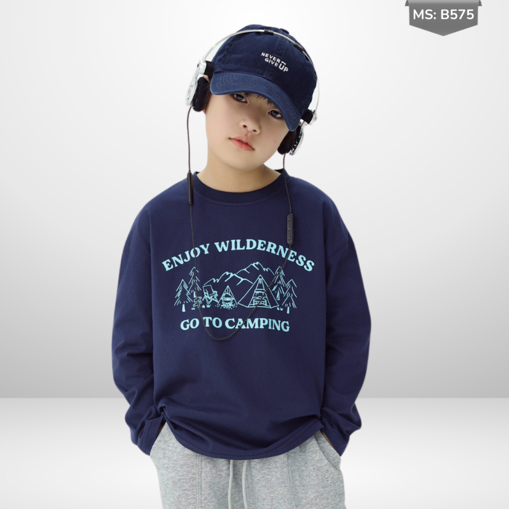 Áo Nỉ Cotton Sweater Thu Đông Cho Bé Trai, Bé Gái, Áo Nỉ Bông Form Rộng B575 | JJ Kids Fashion