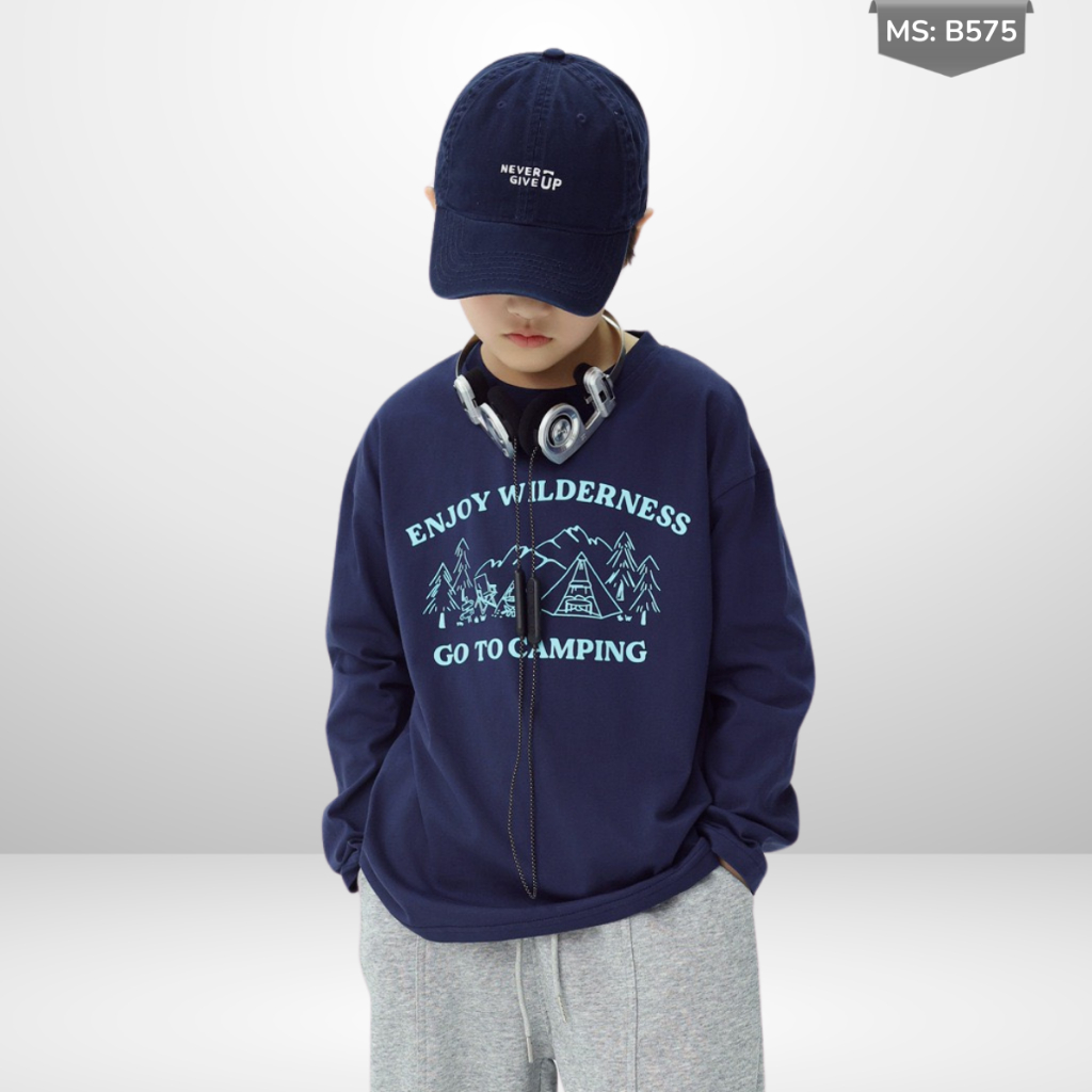 Áo Nỉ Cotton Sweater Thu Đông Cho Bé Trai, Bé Gái, Áo Nỉ Bông Form Rộng B575 | JJ Kids Fashion