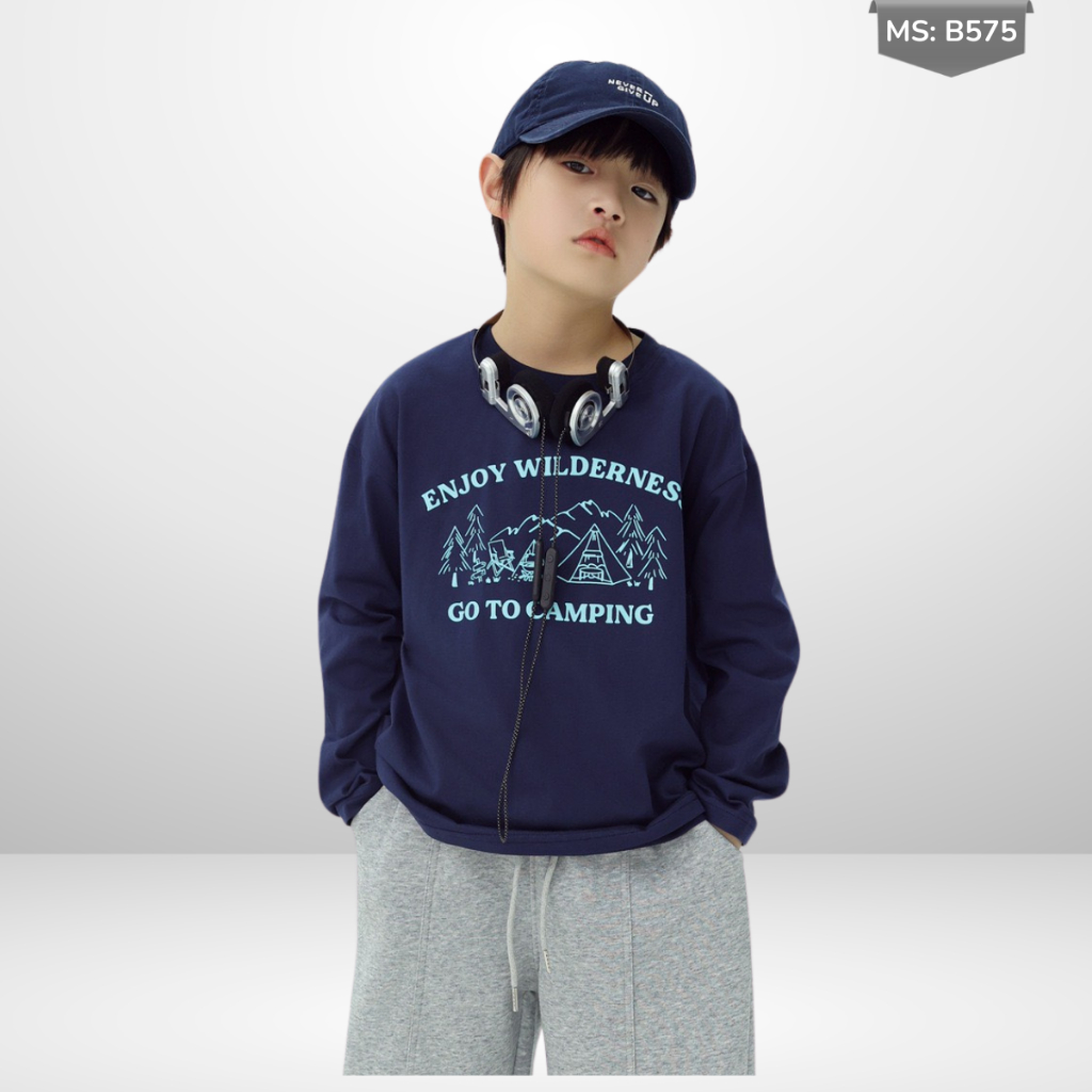 Áo Nỉ Cotton Sweater Thu Đông Cho Bé Trai, Bé Gái, Áo Nỉ Bông Form Rộng B575 | JJ Kids Fashion