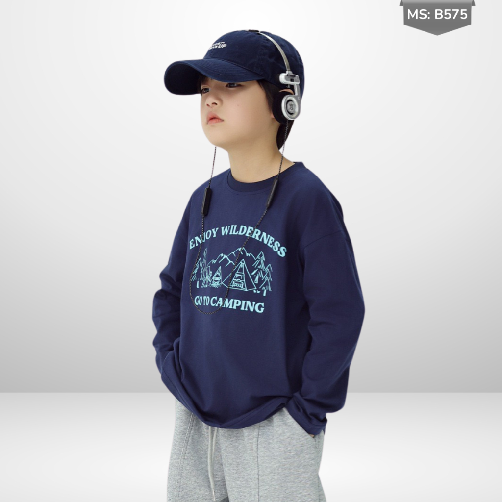 Áo Nỉ Cotton Sweater Thu Đông Cho Bé Trai, Bé Gái, Áo Nỉ Bông Form Rộng B575 | JJ Kids Fashion