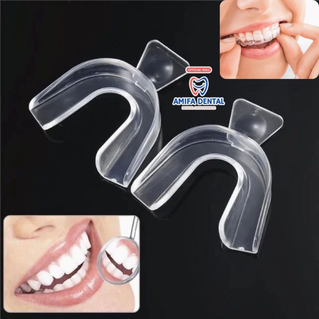 Máng Tẩy Trắng Răng Tại Nhà Cho 2 Hàm, Khay Tẩy Trắng Răng Tuỳ Chỉnh Tại Nhà, Máng Nha Khoa Dùng Với Gel Tẩy Trắng Răng