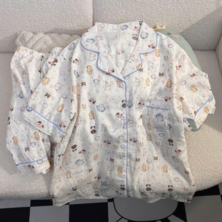 PIJAMA BÒ SỮA Mũi Hồng 🦋 Bộ ngủ/ Đồ ngủ nữ bò cute 🦋