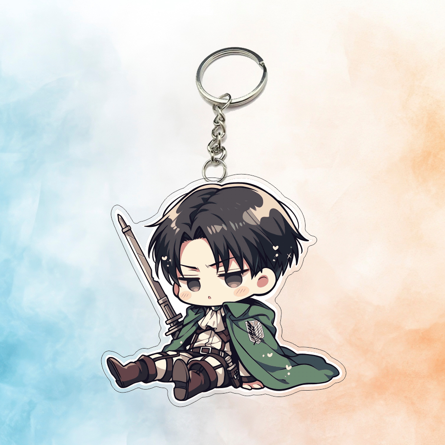 Móc Khóa Hình Nhân Vật Phim Attack on Titan Levi Eren Mikasa Armin Erwin