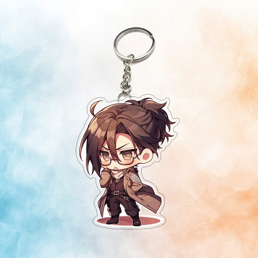 Móc Khóa Hình Nhân Vật Phim Attack on Titan Levi Eren Mikasa Armin Erwin
