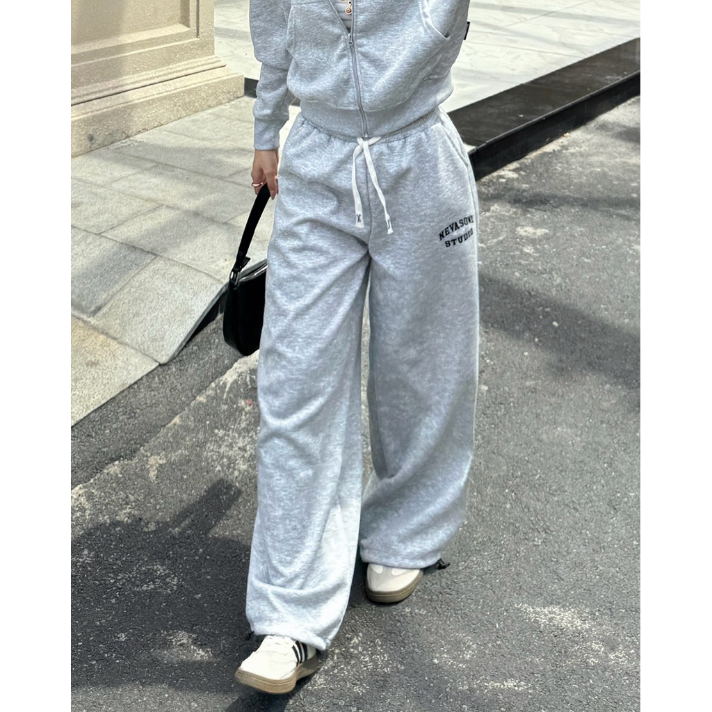 Quần Nỉ 2 Da Local Brand NEVASOME Ống Rộng Nam Nữ Menswear Womenswear