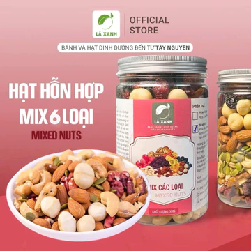 Hạt mix, Hạt dinh dưỡng mix 6 loại Nhà Lá, hạt ngũ cốc dinh dưỡng cho bà bầu, ăn kiêng, giảm cân.