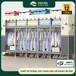 Tủ đựng quần áo khung thép cỡ đại chốt kim loại lớn, chịu lực cao bảo hành 12 tháng - Tổng kho tủ vải tủ thép — ảnh 1