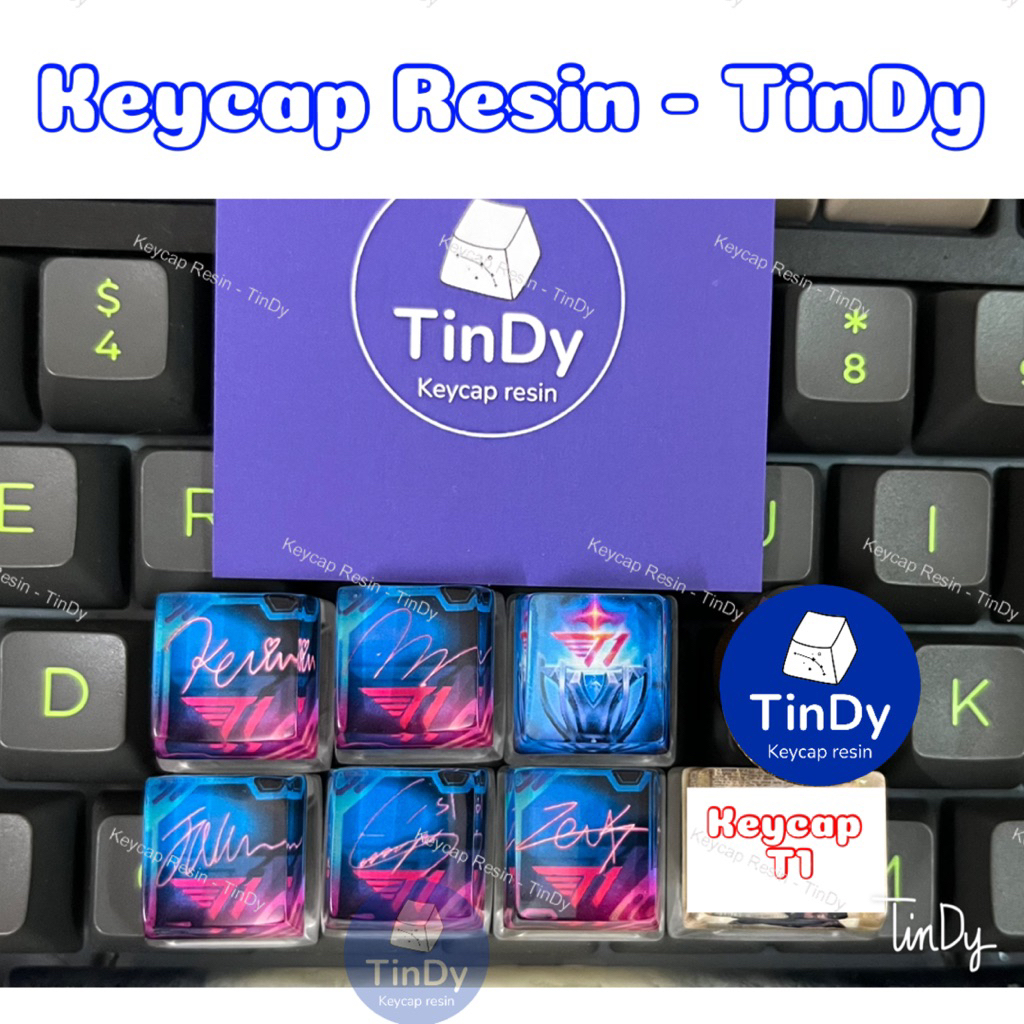 Keycap in ảnh chữ kí T1, keycap hình T1, nút bàn phím cơ in ảnh theo ...
