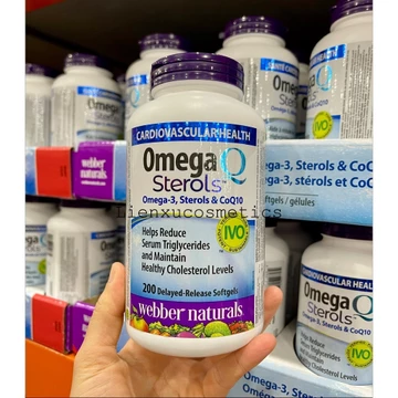 [Mẫu mới] Viên uống giảm mỡ máu cholesterol CoQ10 Webber Naturals 200 viên; 2027