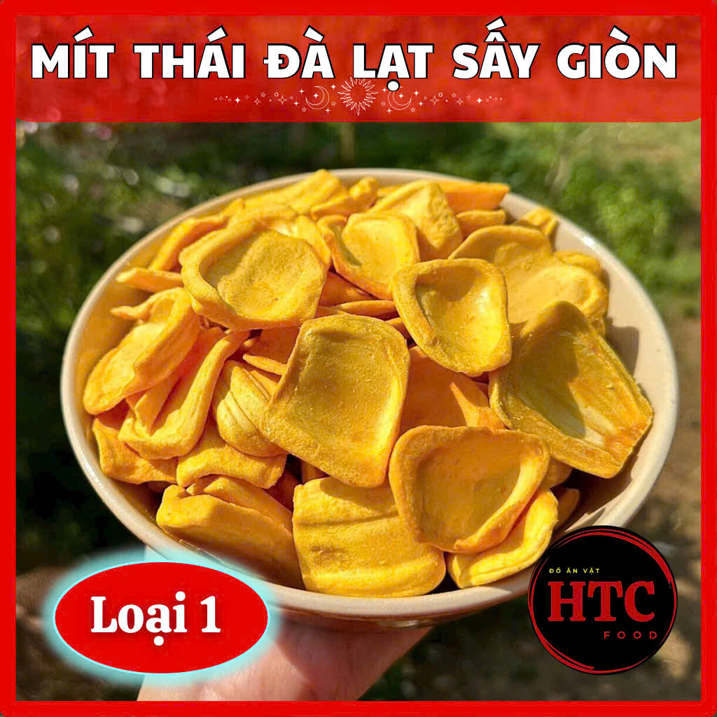 Mít Thái sấy giòn không đường chuẩn xuất khẩu, trái cây hoa quả sấy giòn ăn vặt healthy, HTC Food