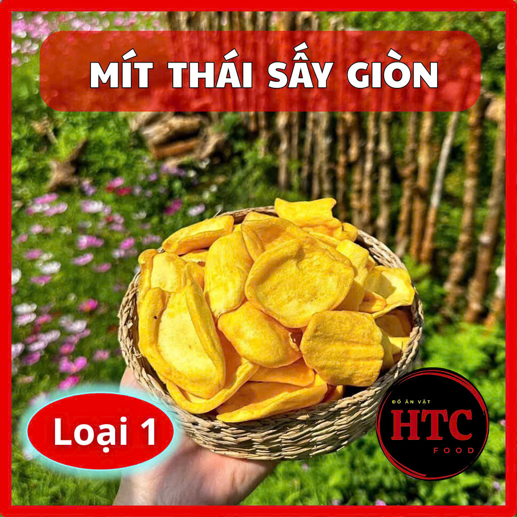 Mít Thái sấy giòn không đường chuẩn xuất khẩu, trái cây hoa quả sấy giòn ăn vặt healthy, HTC Food