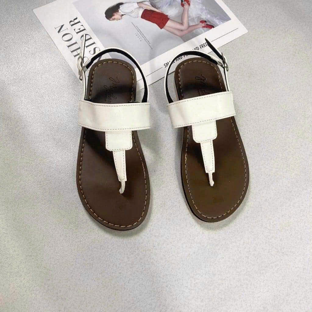 Dép Sandal Nữ Quai Ngang Da Mềm Đế Êm Thoải Mái – Nhiều Màu Trẻ Trung