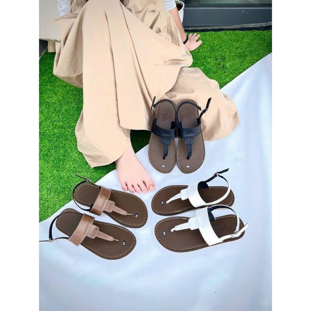 Dép Sandal Nữ Quai Ngang Da Mềm Đế Êm Thoải Mái – Nhiều Màu Trẻ Trung