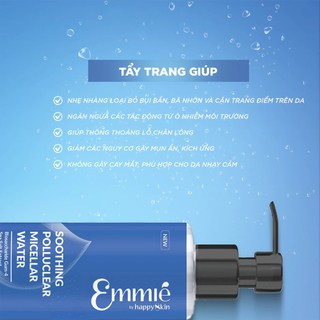 Nước tẩy trang Emmié By Happyskin Soothing Polluclear Micellar Water (220ml)