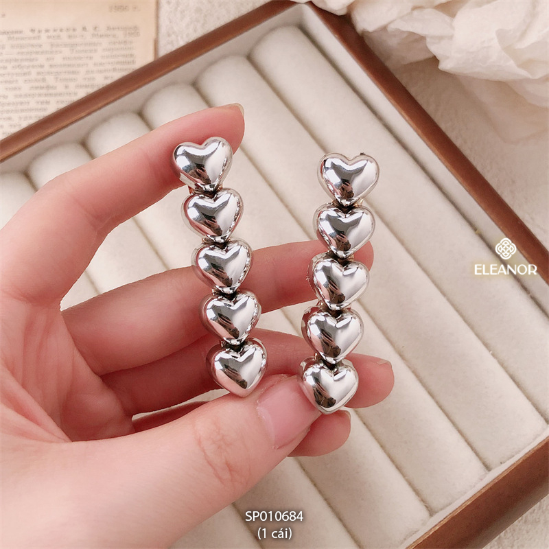 Kẹp tóc nữ Eleanor Accessories hình trái tim phụ kiện tóc kẹp tóc mái 10684
