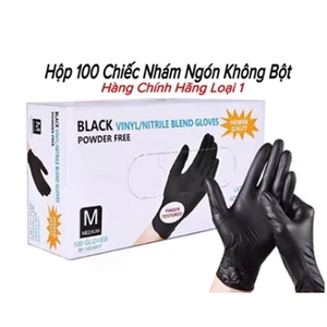 Găng Tay Đen Không Bột cao cấp - Dùng nặn mụn - Cho SPA Thẩm Mỹ Viện - PHUN XĂM-NHÀ HÀNG