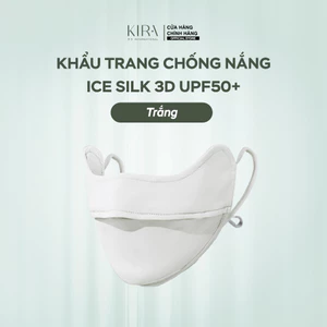 Khẩu Trang Chống Nắng Ice Silk 3D Thoáng Khí UPF50+ Che Nắng Ngoài Trời Cho Nam Nữ Đi Xe Máy, Ô Tô