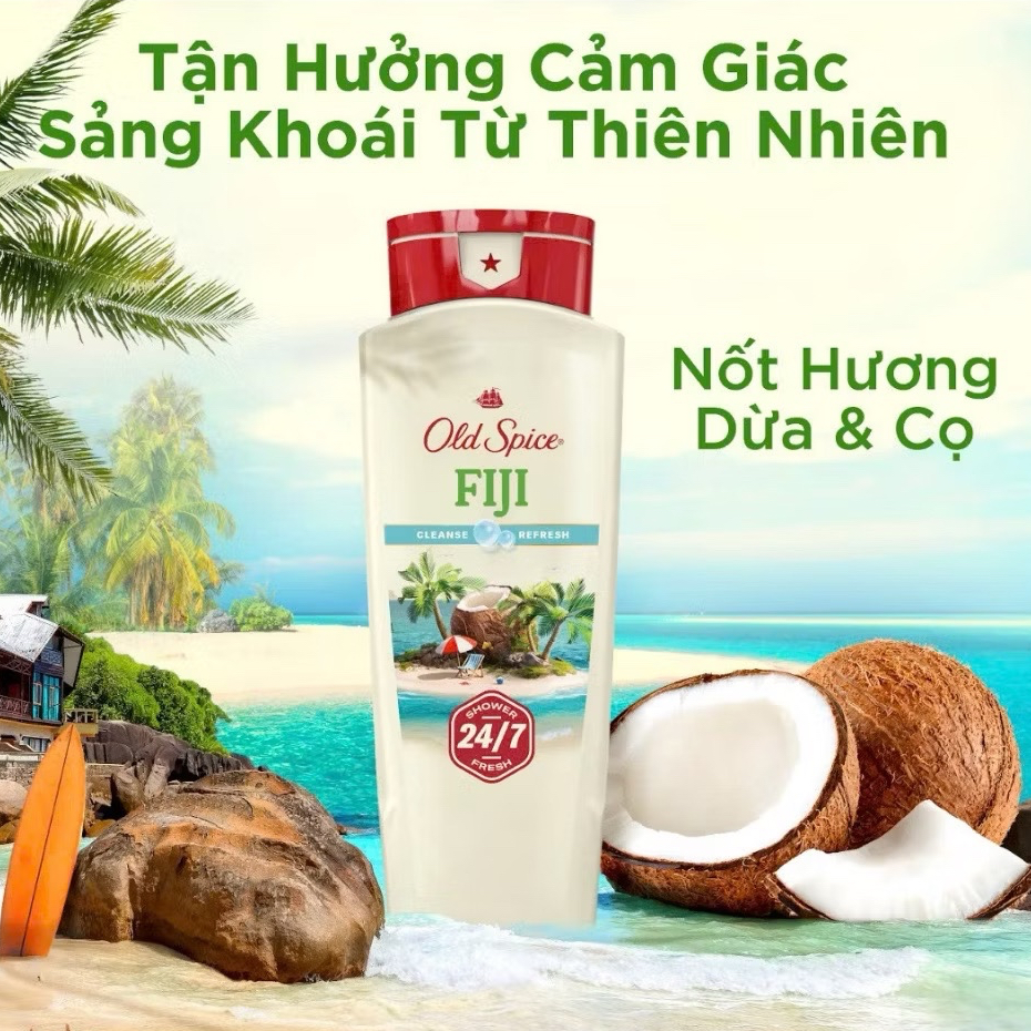 Sữa tắm Old Spice | Hỗ trợ làm sạch bụi bẩn và bã nhờn, Dưỡng ẩm cho da - Đủ Mùi Hương