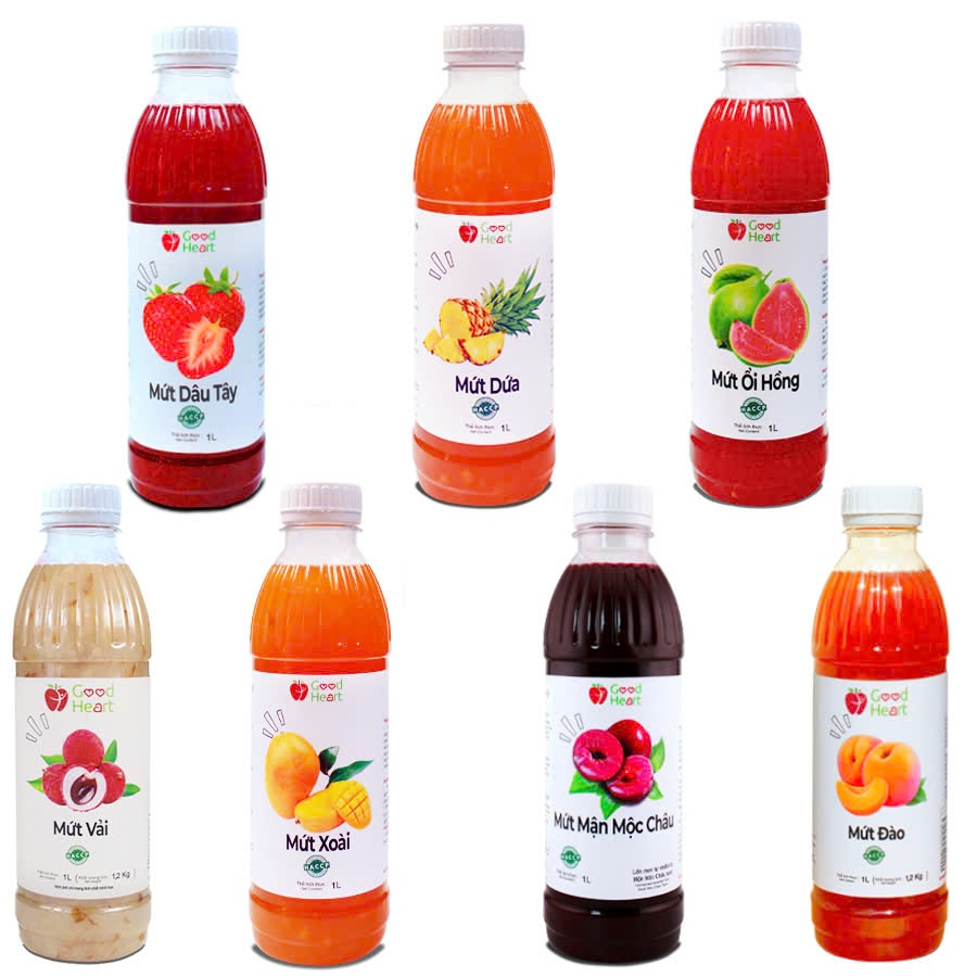 Mứt Good Heart chai 1 lít (nhiều vị)