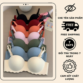 Áo ngực nữ đúc su mút bàn tay nâng ngực mềm nhẹ, Áo lót nữ không gọng mút vừa lỗ khí thông hơi A489