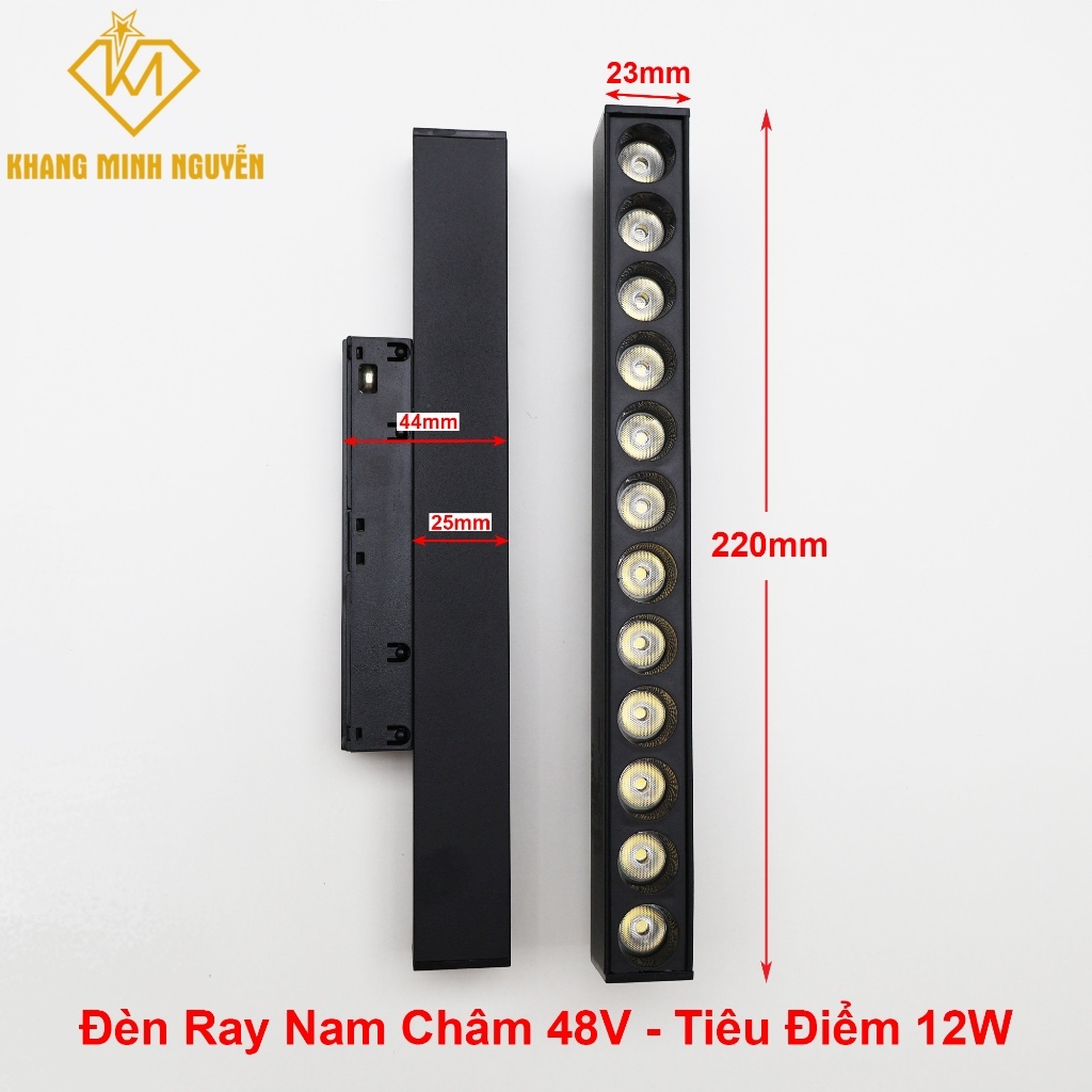 (Ray Nam Châm) Đèn chuyên dụng cho ray nam châm, đèn tản quang, chiếu điểm, ống bơ,...