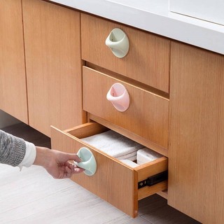 (SET 2) Tay Nắm Kéo Dán Tường Đa Năng - Nút Nắm Mở Cửa, Ngăn Tủ, Hộc Bàn,  Cửa Kính Kéo, Toilét Tiện Lợi, Dán Siêu
