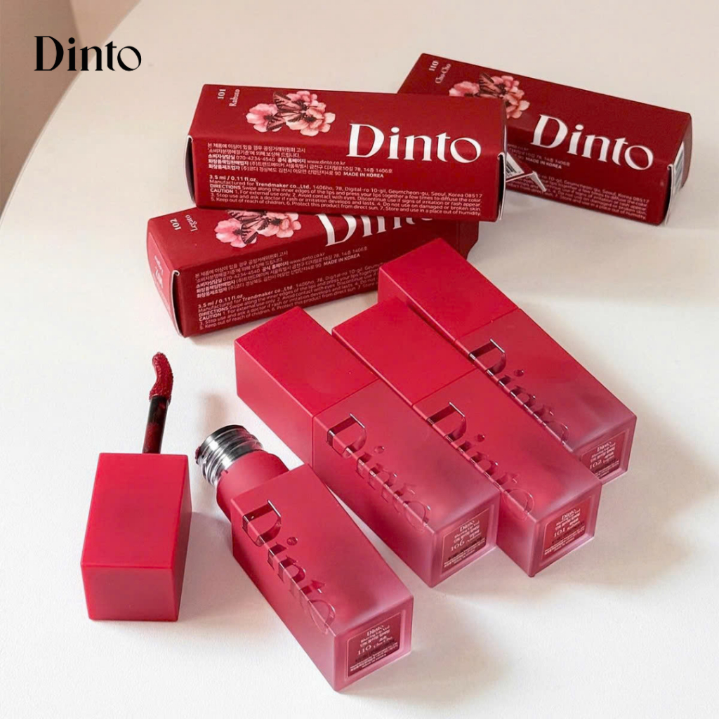 Son Kem Lì Mịn Mướt Bền Màu, Mỏng Nhẹ Tự Nhiên Dinto Blurring Lip Veil