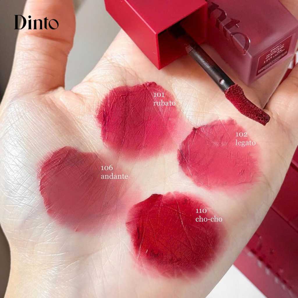 Son Kem Lì Mịn Mướt Bền Màu, Mỏng Nhẹ Tự Nhiên Dinto Blurring Lip Veil