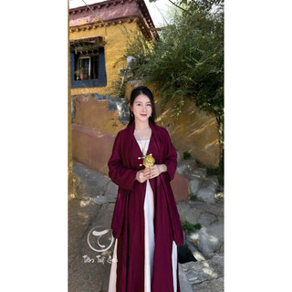 BST “LAM TINI” ĐỎ MẬT TÔNG TÂY TẠNG - LASHA (BAO GỒM ĐẦM + CHOÀNG)