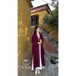 BST “LAM TINI” ĐỎ MẬT TÔNG TÂY TẠNG - LASHA (BAO GỒM ĐẦM + CHOÀNG)