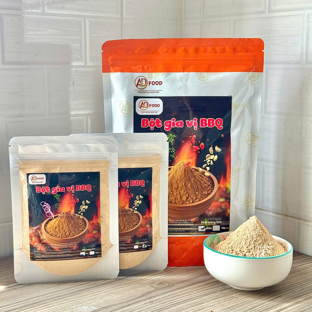 1Kg Bột lắc vị BBQ ADFOOD – Dùng làm gia vị rắc cho các món chiên, snack và ướp thịt