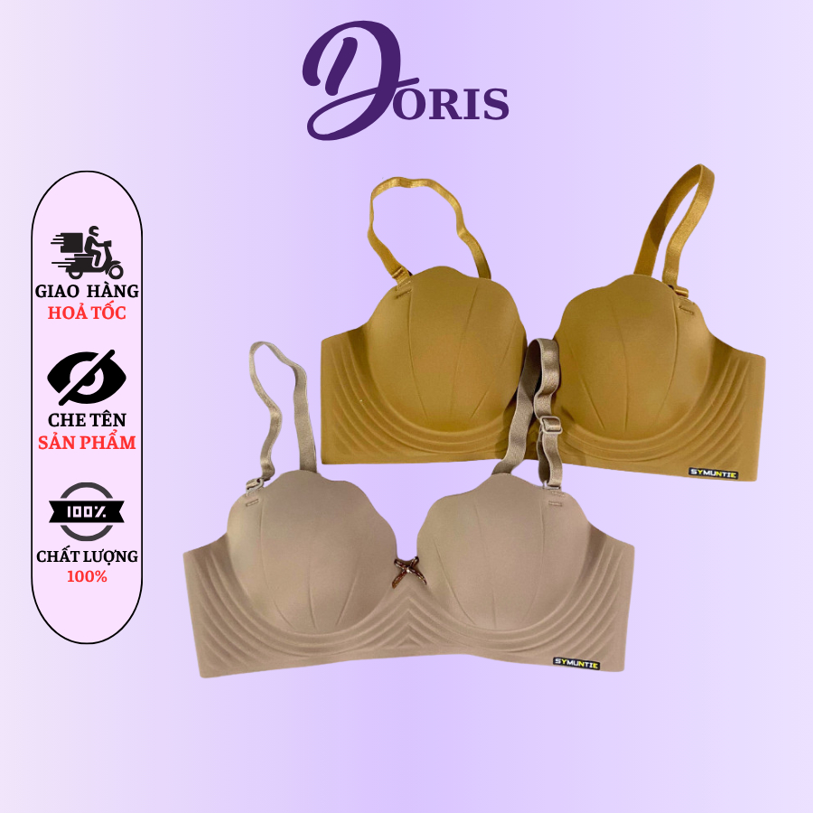 Áo Ngực Có Dây Nâng Ngực Đúc Su Cúp Ngang Tạo Khe DORIS S102