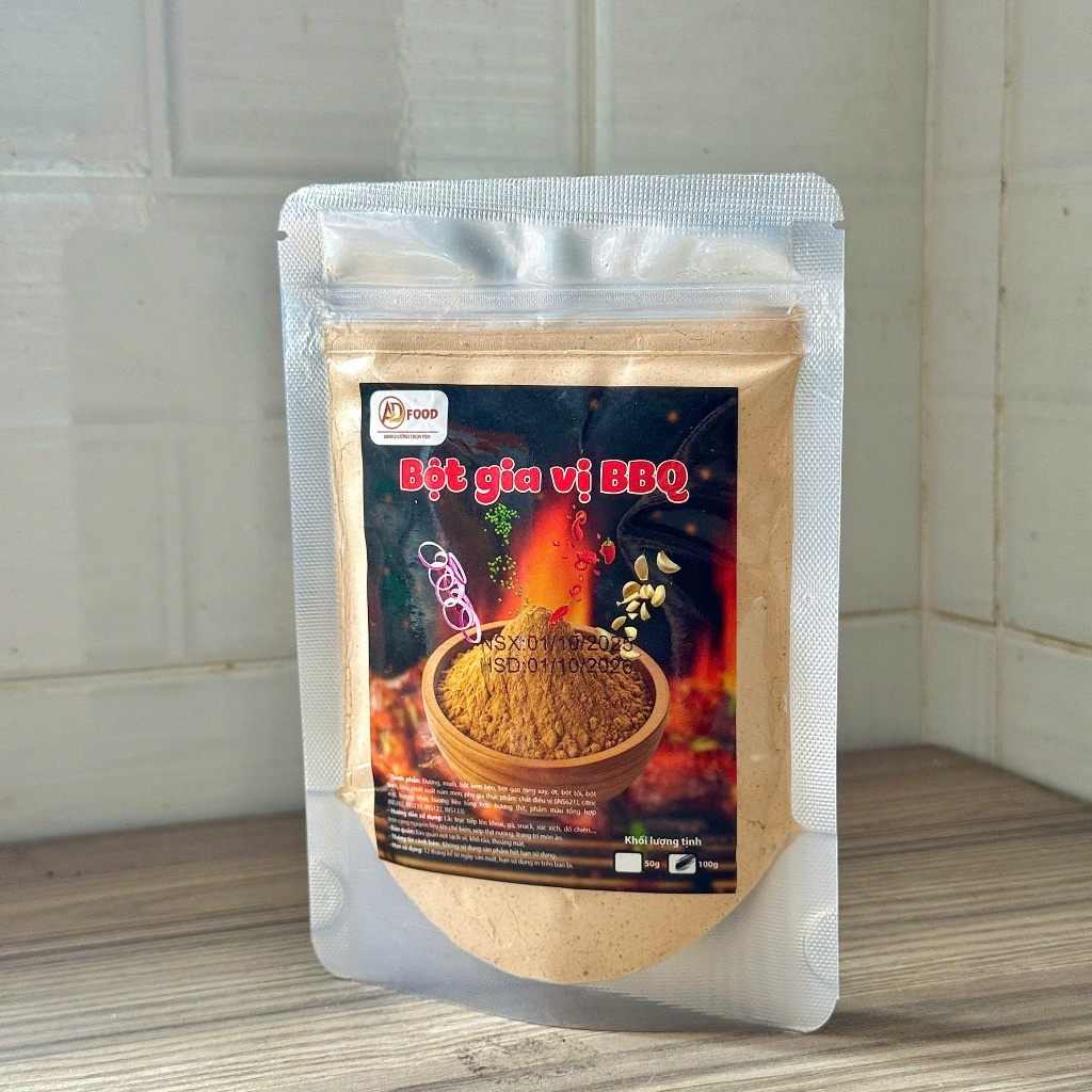 100g Bột lắc vị BBQ ADFOOD– dễ sử dụng cho món chiên, snack, popcorn, bánh gạo