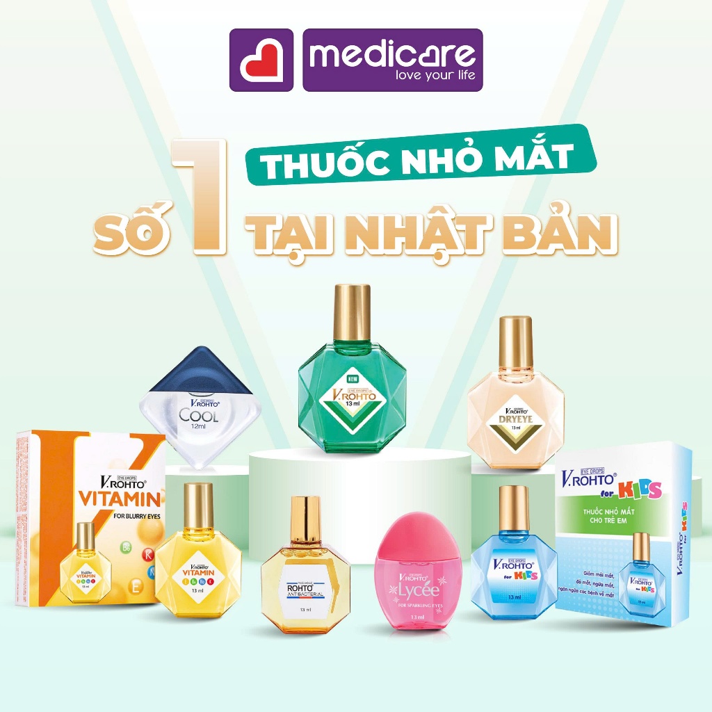 Thuốc nhỏ mắt V.ROHTO dành cho mắt khô, mỏi mắt 13ml