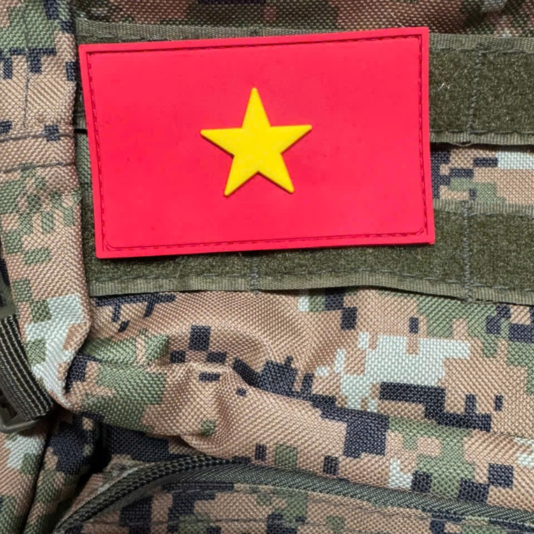 Lá cờ dán áo hoặc mũ hoặc vật liệu tiện dụng bền chắc, chất lượng Sticker Bida dán bao cơ logo