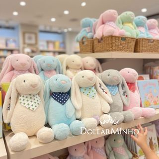 Thỏ Bông Thêu Tên Theo Yêu Cầu Gấu Bông Lông Mềm Quà Tặng Cho Bé Và Người Yêu Dollarminho