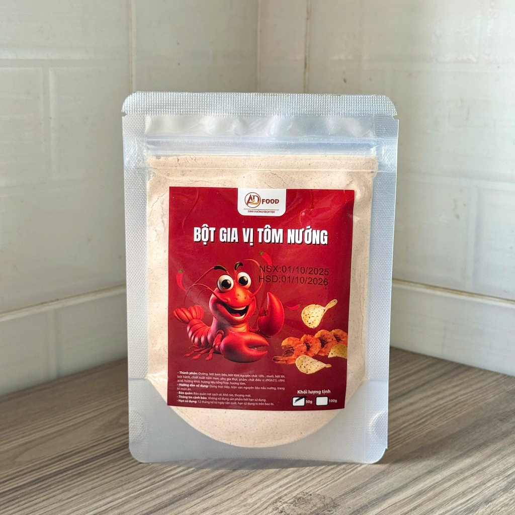 50g Bột gia vị tôm nướng ADFOOD – dùng làm gia vị cho các món chiên, snack và trang trí món ăn