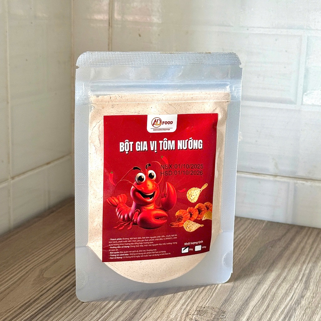 50g Bột gia vị tôm nướng ADFOOD – dùng làm gia vị cho các món chiên, snack và trang trí món ăn