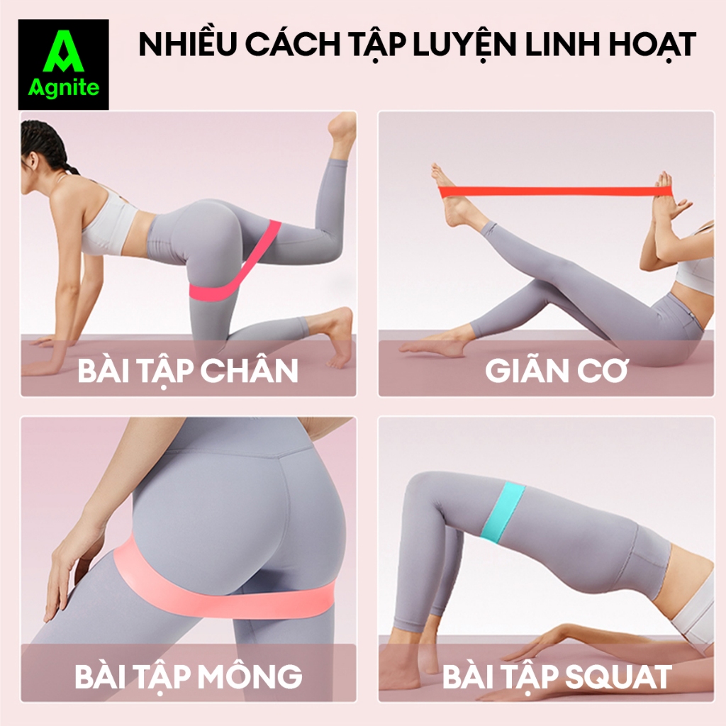Dây Tập Kháng Lực Đa Năng Agnite, Chất Liệu Cao Su Đàn Hồi, Phù Hợp Tập Gym, Yoga, Giảm Mỡ Toàn Thân