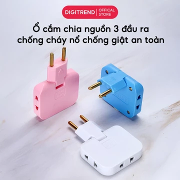Ổ Cắm Điện Chia 3 Cổng Xoay 180 Độ SMTech Ổ Cắm Đa Năng 2500W Chống Giật Chống Cháy An Toàn